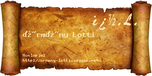 Örmény Lotti névjegykártya